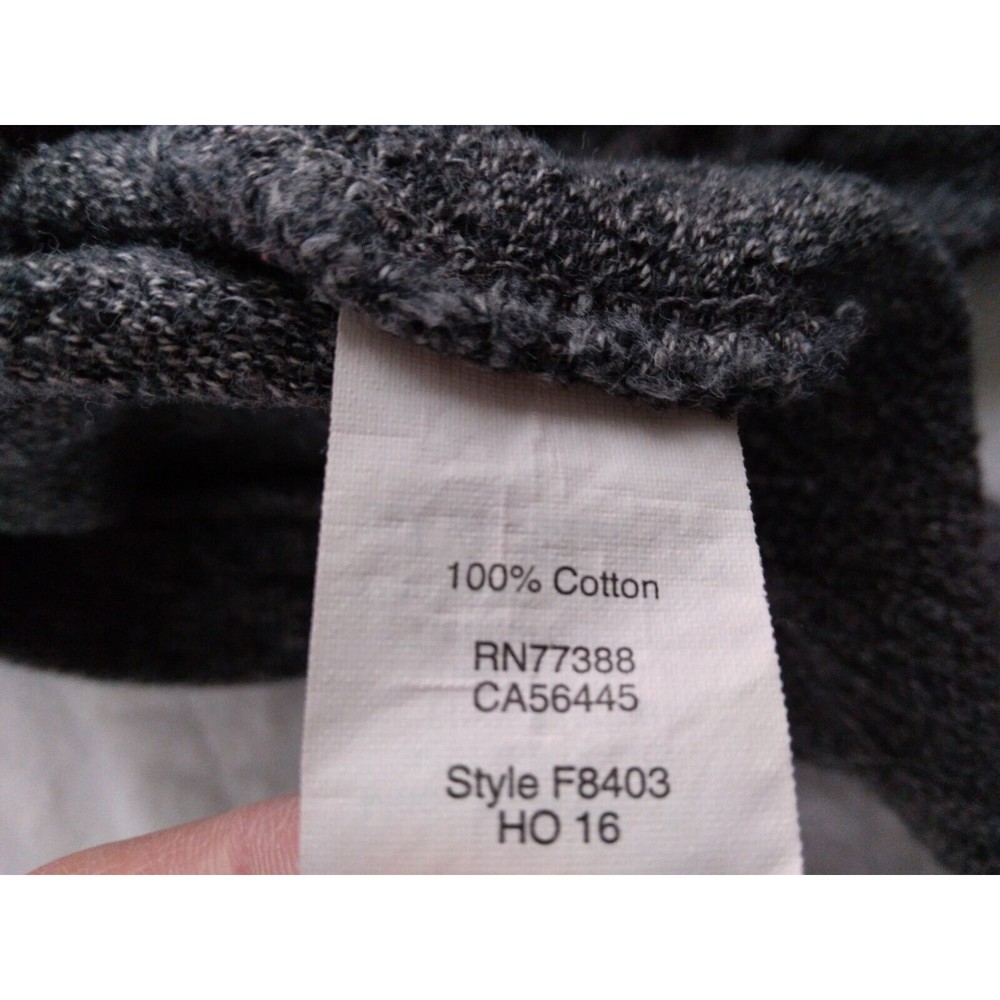 Madewell Women Size XS Oversized Hoodie Sweatshirt Cropped 3/4 Sleeve Gray - Picture 10 of 10